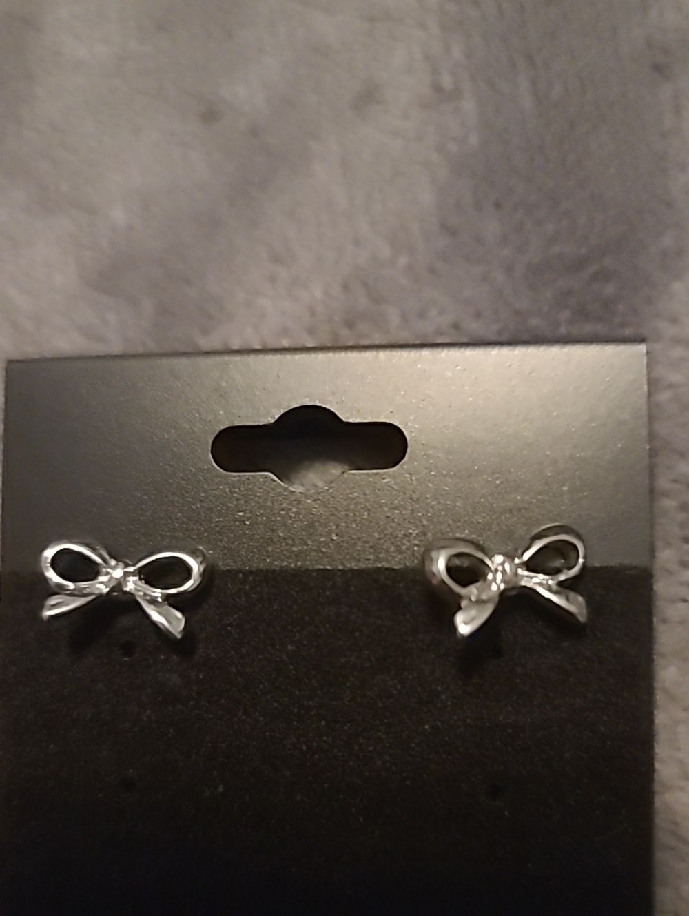 Silver Bow Stud Earrings - Silver Bow Earrings
